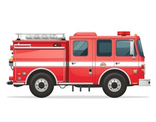 Red Fire Truck Illustration