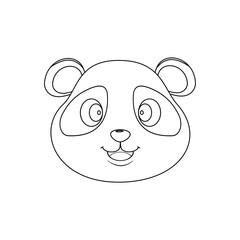 Illustration of panda outline