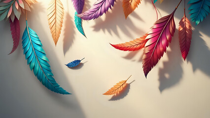 Graceful paper feathers in soft light.
