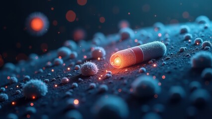 Advanced Targeted Therapy Concepts Represented by Futuristic Pill