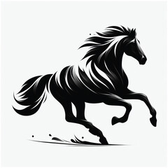 “Running Horse Silhouette Vector | Wild Horse Illustration”