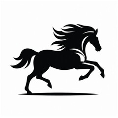 “Running Horse Silhouette Vector | Wild Horse Illustration”