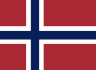 National Flag of Norway in correct proportions.