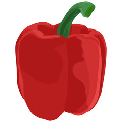 Healthy red paprika design for food and wellness content.