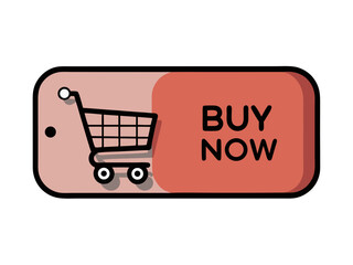 Shopping Cart Icon with Buy Now Text on Rounded Rectangle Button buy now button ecommerce