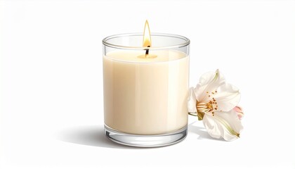candle in glass