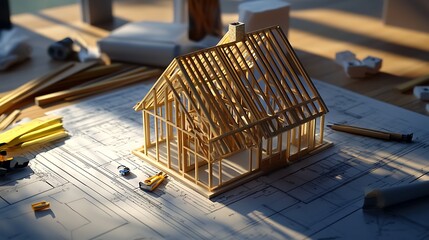 Building a Dream Home Architectural Plans and Model