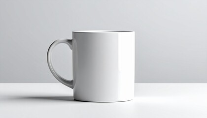white cup on white background