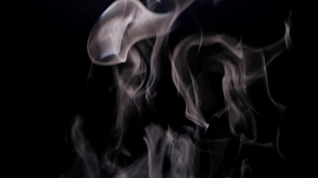 smoke on black background