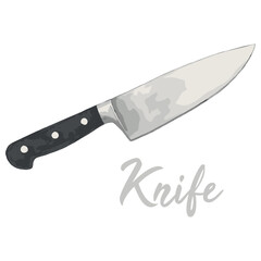 knife in watercolor illustration style, isolated vector on white background