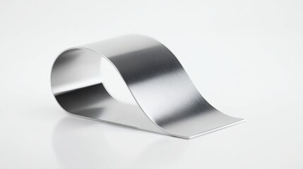 Metal Bookmark or Compact Stationery Organizer, White Background, Clean Product Shot, Soft Studio Lighting, Minimalist Composition