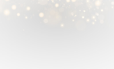 Glittering stardust and golden particles with sparkling magic light, radiant bokeh, abstract celebration, luminous festive background, shimmering holiday card.