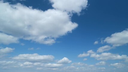 timelapse of beautiful blue sky with clouds on bright sunny day for abstract background - Powered by Adobe
