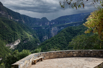 A winding trail through lush greenery leads the way to the mighty Gocta Waterfalls. Each step along this serene path invites travelers deeper into the heart of the Amazonas region.