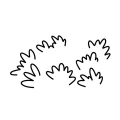 Obraz premium Grass doodle vector