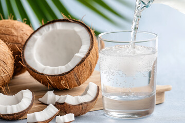 Coconut refreshing tropical drink for ultimate hydration in summer natural beverage