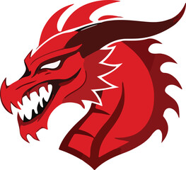 Dragon Head Logo Vector Icon Illustration