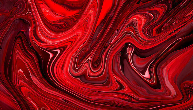 Red Liquid Marble Inkscape Abstract Background