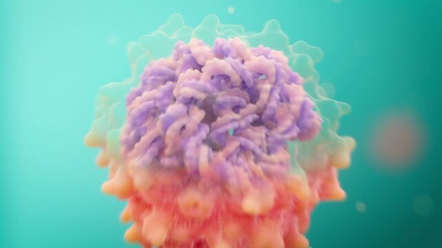 AAV virus transparency &ndash; medical animation showing internal DNA