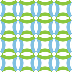 Seamless Pattern of Green and Blue Arcs