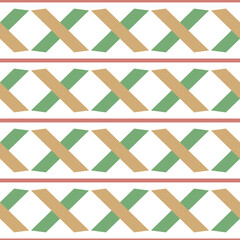 Abstract Green and Brown Geometric Pattern