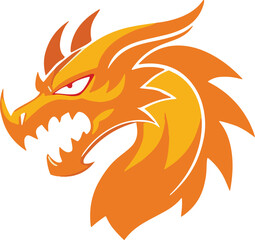Dragon Head Logo Vector Icon Illustration