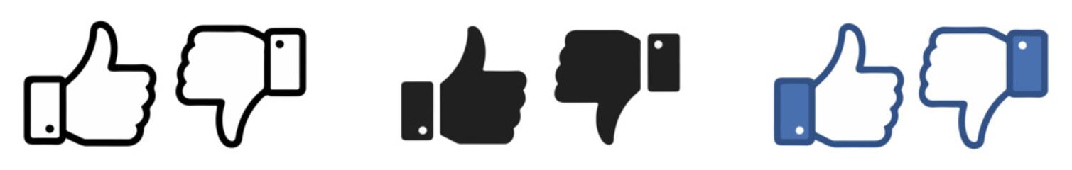 Obraz premium thumb up down icon vector symbol
