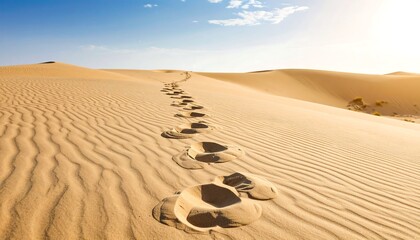Footprints in the desert