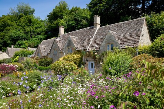 Cottages at Bibury, Gloucestershire, England