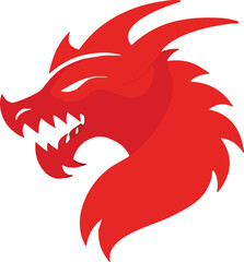 Dragon Head Icon Vector, Fierce Dragon Outline, Mythical Dragon Logo, Dragon Head Silhouette, Fantasy Creature Emblem