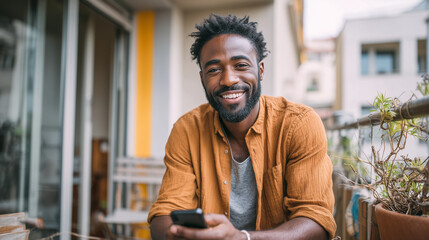 Homem trabalhando Home office,  acompanhando informativos, planilhas, desenpenho da empresa e mercado financeiro  com seu celular e laptop,  dentro do conforto de sua casa 
