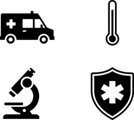 Obraz premium Essential medical icons representing healthcare and science