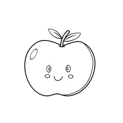 Cartoon fruit line art