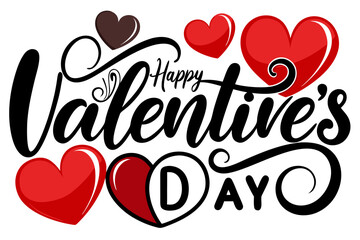 valentines day  happy valentines day love hearts red hearts brown heart lettering typography, 