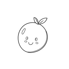 Cartoon fruit line art