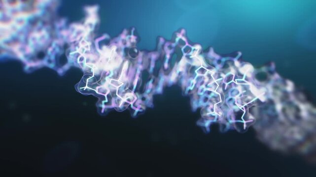 Transparent DNA reveal &ndash; medical animation of molecular structure