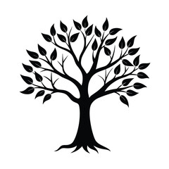 Half branch silhouette design vector illustration