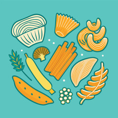 Food blog flat vector illustration