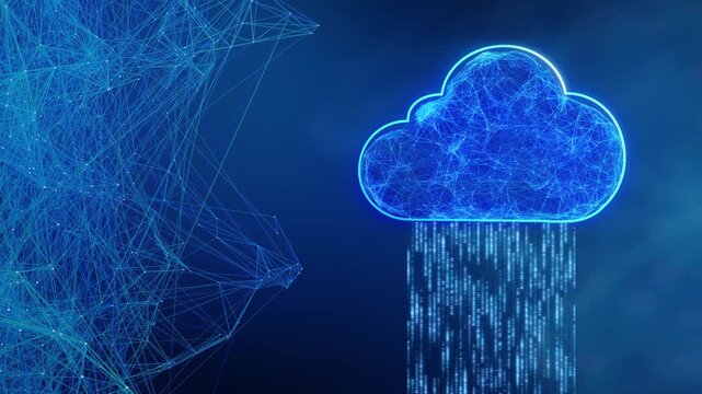 Cloud Computing & AI Data Transfer &mdash; 5G Network Upload Animation (4K)