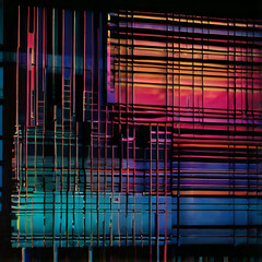 • Retro television glitch texture, static screen noise, old broadcast error.