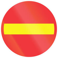 Road sign in Aland, an autonomous region of Finland - No entry