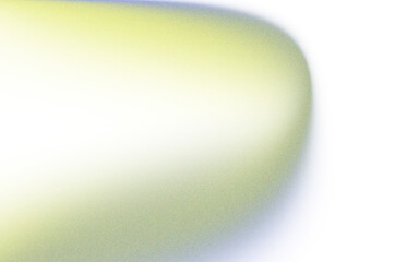 Abstract, vibrant, yellow-green, smooth, rounded form, with a pointed, jagged edge