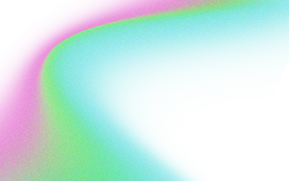 Abstract, vibrant, flowing shapes of pink, teal, and green, with a textured, pixelated effect against a black background