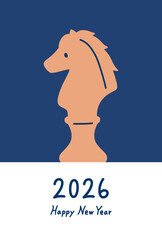 午年の年賀状テンプレート　2026年