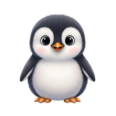 Fototapeta premium Niedlicher Pinguin, transparenter Hintergrund, PNG