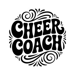 Cheer Coach. Vector Design Isolated on White Background