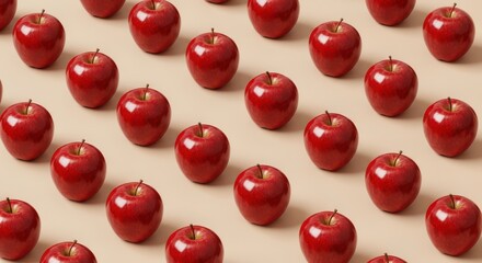 Abundant Red Apples Patterned Background Healthy Food Fruit