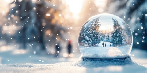 A snow globe winter photography christmas.