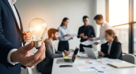 Innovative Business Idea - Team Collaboration and Bright Solutions.