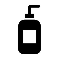 An illustration of a black icon of a beauty salon hairdressing services on a white background